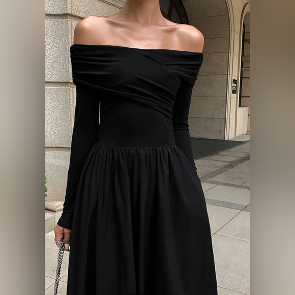 Commense Elegant Off-Shoulder criss cross Evening Dress - Picture 3 of 7